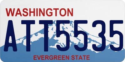 WA license plate ATT5535