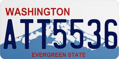 WA license plate ATT5536