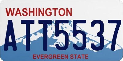 WA license plate ATT5537