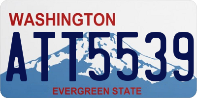 WA license plate ATT5539