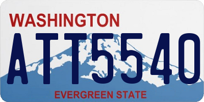 WA license plate ATT5540