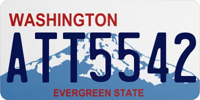 WA license plate ATT5542