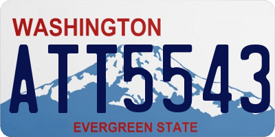 WA license plate ATT5543