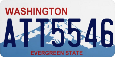 WA license plate ATT5546