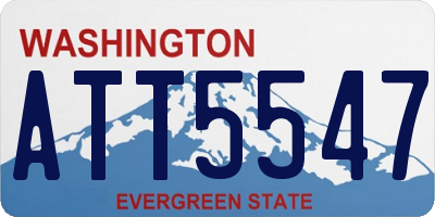 WA license plate ATT5547