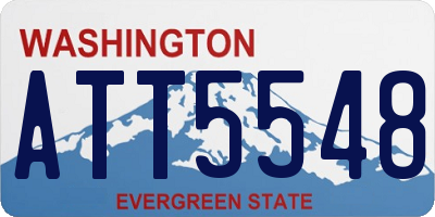WA license plate ATT5548