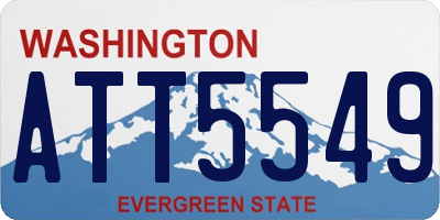 WA license plate ATT5549
