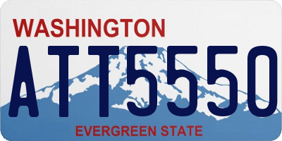 WA license plate ATT5550