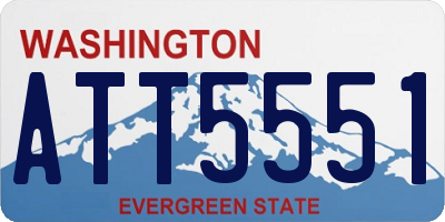 WA license plate ATT5551
