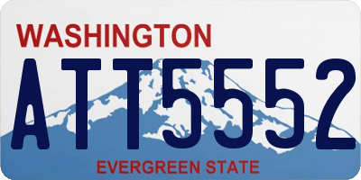 WA license plate ATT5552