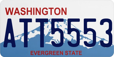 WA license plate ATT5553