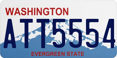 WA license plate ATT5554