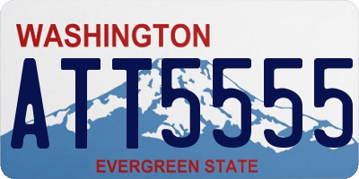 WA license plate ATT5555