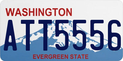 WA license plate ATT5556