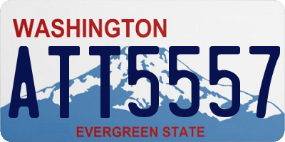 WA license plate ATT5557