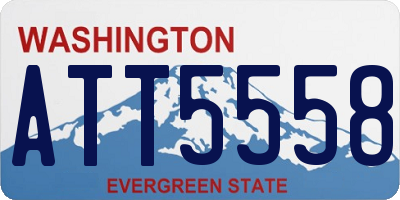 WA license plate ATT5558