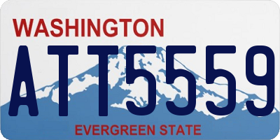 WA license plate ATT5559