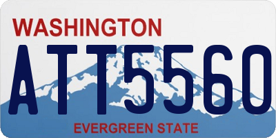 WA license plate ATT5560
