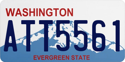 WA license plate ATT5561