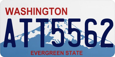 WA license plate ATT5562