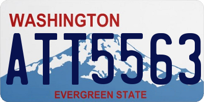 WA license plate ATT5563