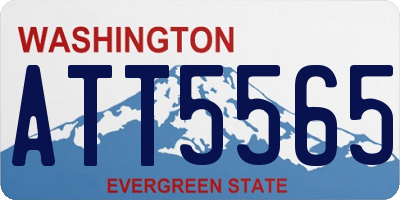 WA license plate ATT5565