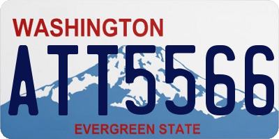 WA license plate ATT5566