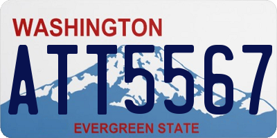 WA license plate ATT5567