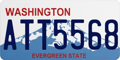 WA license plate ATT5568