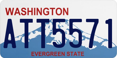 WA license plate ATT5571
