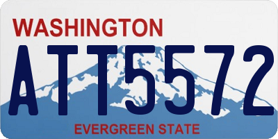 WA license plate ATT5572