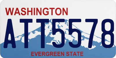 WA license plate ATT5578