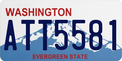 WA license plate ATT5581