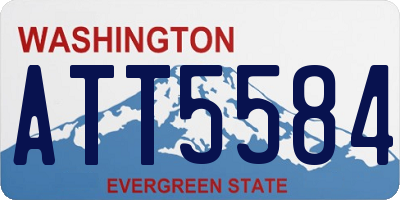 WA license plate ATT5584