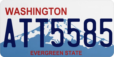 WA license plate ATT5585
