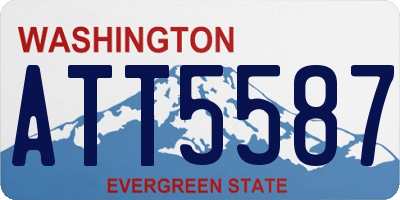 WA license plate ATT5587