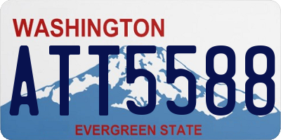 WA license plate ATT5588