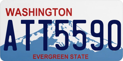 WA license plate ATT5590