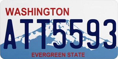 WA license plate ATT5593