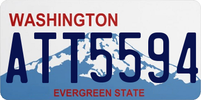 WA license plate ATT5594