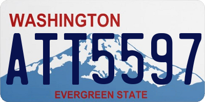 WA license plate ATT5597