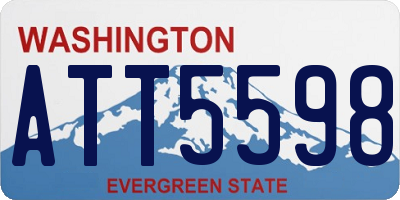 WA license plate ATT5598