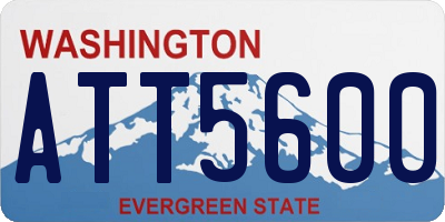 WA license plate ATT5600