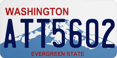WA license plate ATT5602