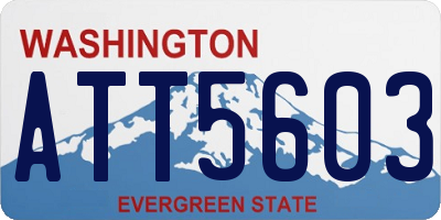 WA license plate ATT5603