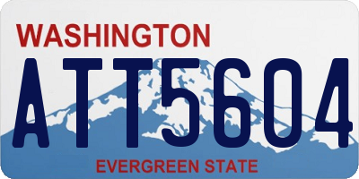 WA license plate ATT5604