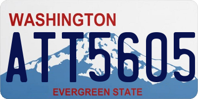 WA license plate ATT5605