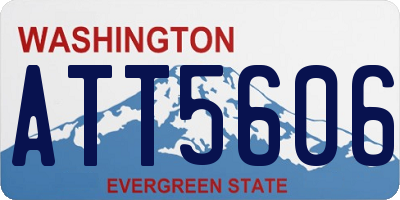 WA license plate ATT5606