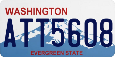 WA license plate ATT5608