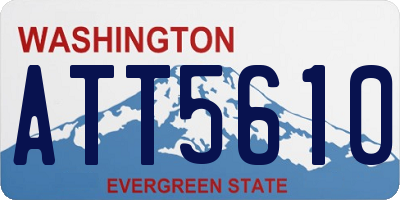 WA license plate ATT5610